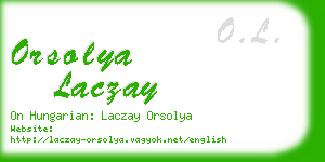 orsolya laczay business card
